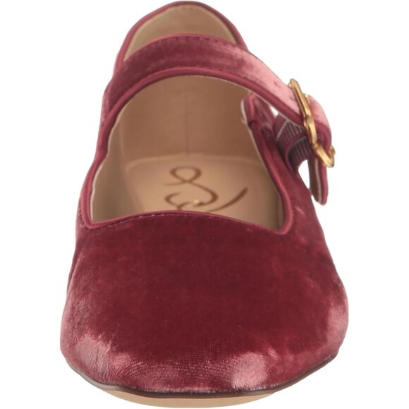 Sam Edelman Womens Raspberry Synthetic Closed Pointed Toe Ballet Flat Shoes - Picture 2 of 7